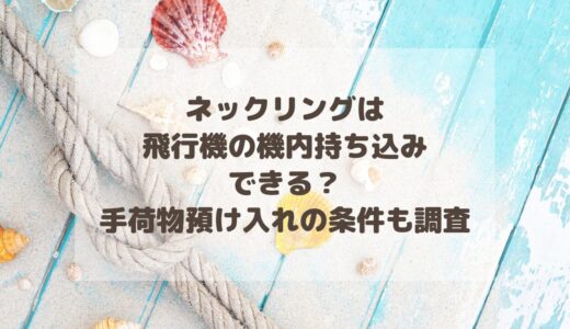 ネックリングは飛行機の機内持ち込みできる？手荷物預け入れの条件も調査！