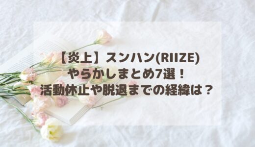 【炎上】スンハン(RIIZE)やらかしまとめ7選！活動休止や脱退までの経緯は？