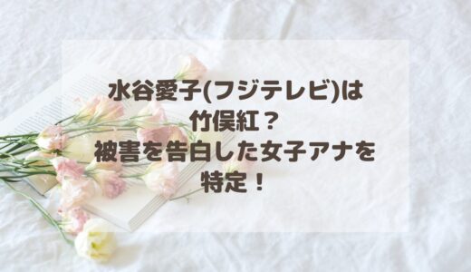 水谷愛子(フジテレビ)は竹俣紅？被害を告白した女子アナを特定！